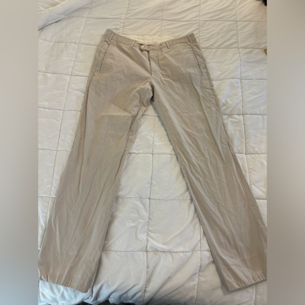 Prada Womens Size 50‎ R Cotton Dress Pants Khaki US Size 8